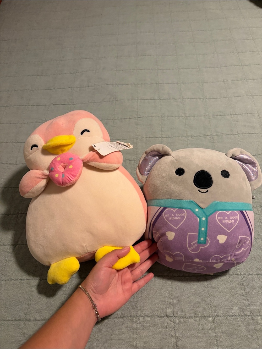 Squishmallows Pink Penguin & Gray Purple Koala Plush Set